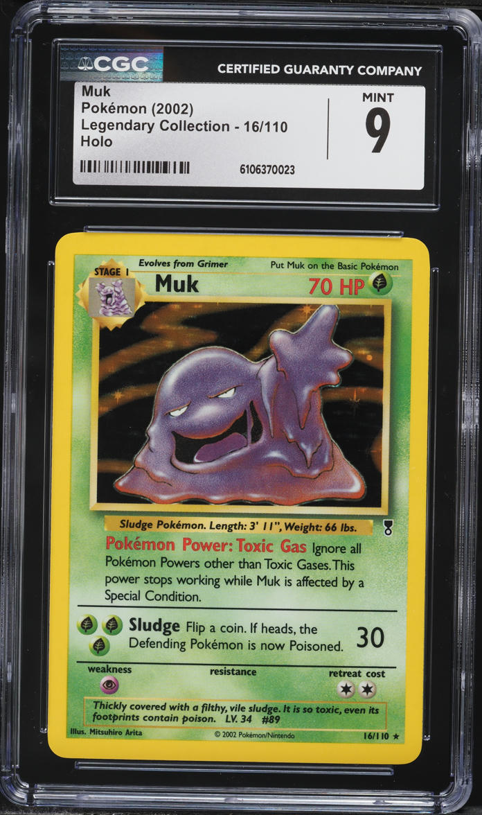 2002 Pokemon Legendary Collection Holo Muk #16 CGC 9 MINT