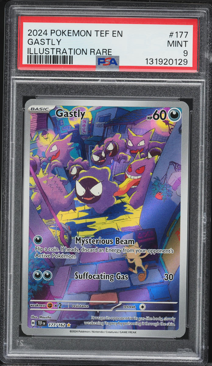 2024 Pokemon Scarlet & Violet Temporal Forces IR Gastly #177 PSA 9 MINT