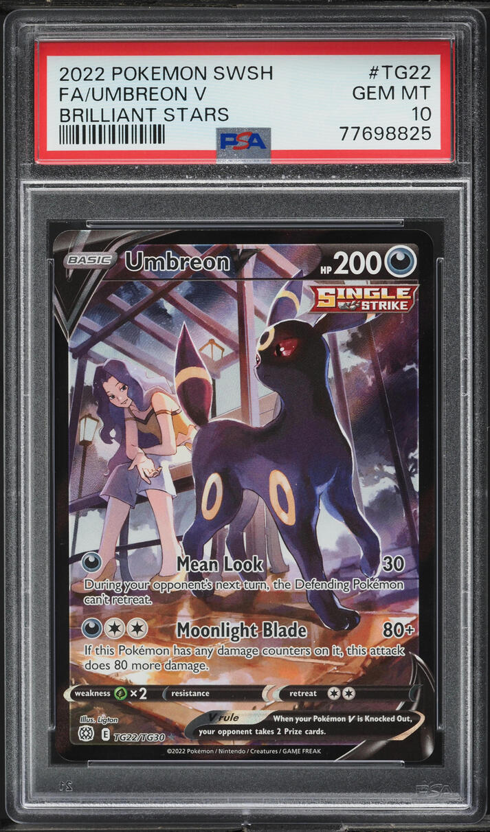 2022 Pokemon SWSH Brilliant Stars Full Art Umbreon V #TG22 PSA 10 GEM MINT