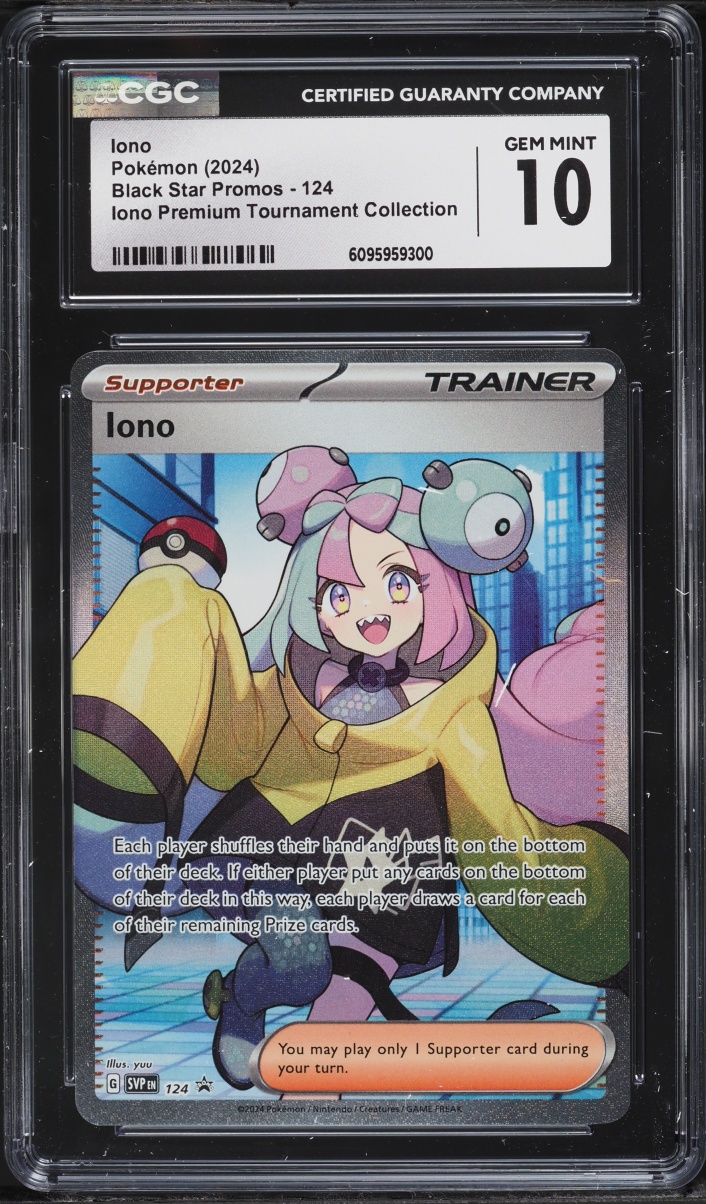 2024 Pokemon Scarlet & Violet Promo Premium Tournament Full Art Iono #124 CGC 10 GEM MINT