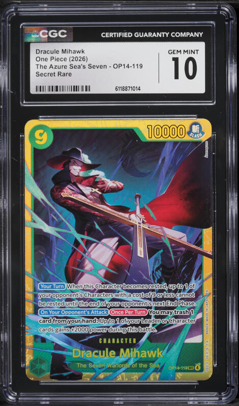 2025 One Piece Promos Release Event Winner Alt Art Dracule Mihawk