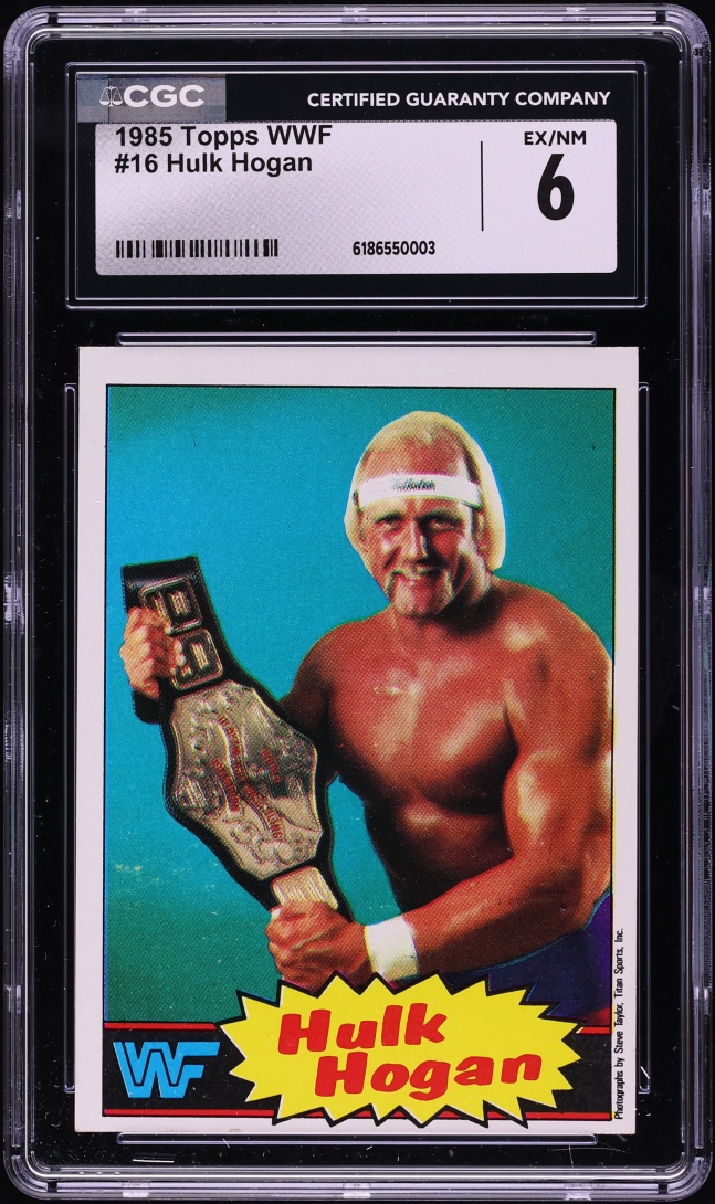 1985 Topps WWF Hulk Hogan #16 CGC 6 EXMT