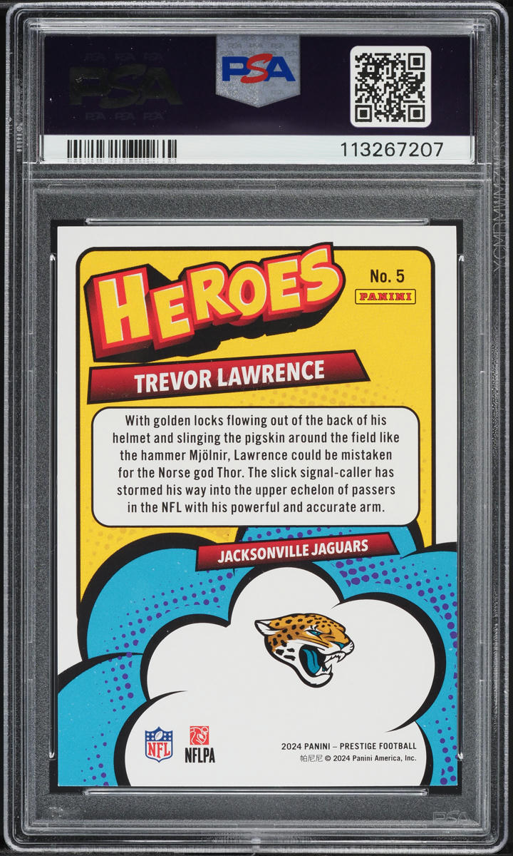2024 Panini Prestige Heroes Trevor Lawrence #5 PSA 9 MINT