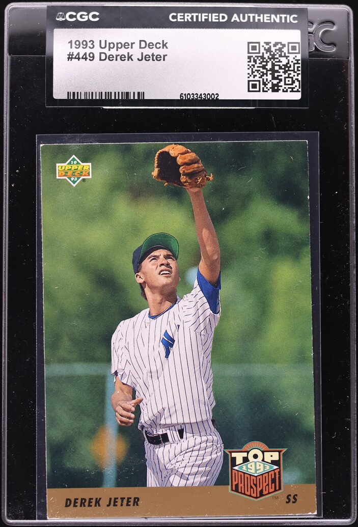 1993 Upper Deck Derek Jeter ROOKIE #449 CGC AUTH