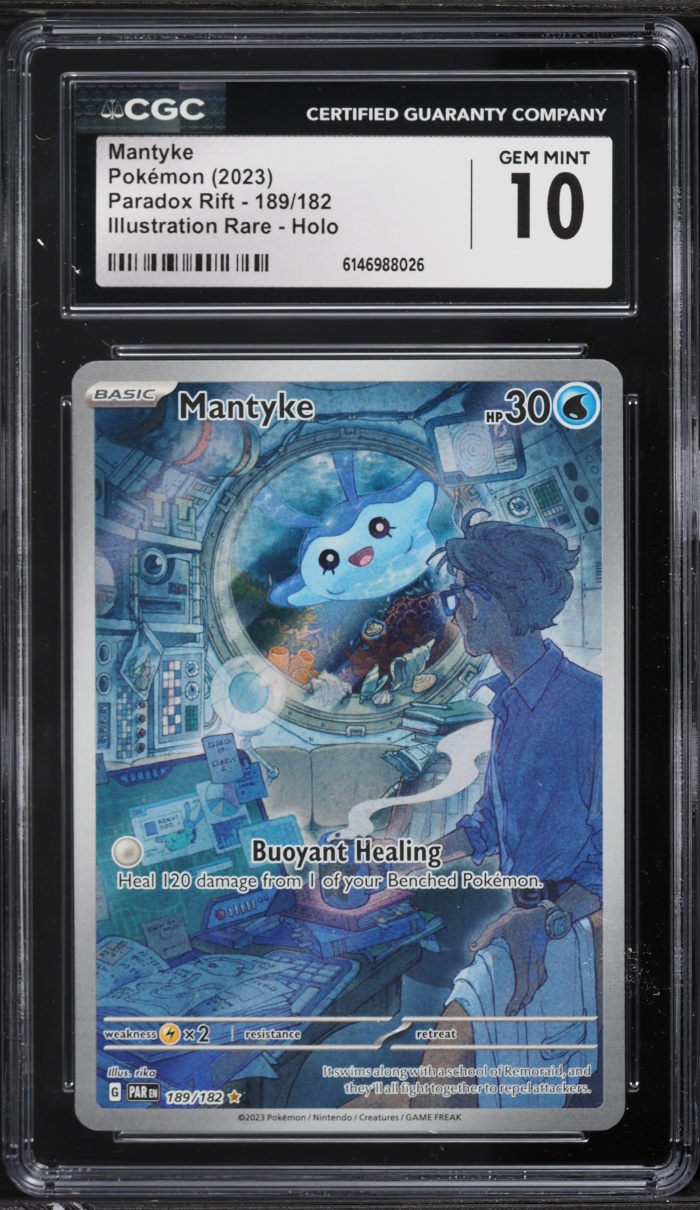 2023 Pokemon Scarlet & Violet Paradox Rift IR Mantyke #189 CGC 10 GEM MINT