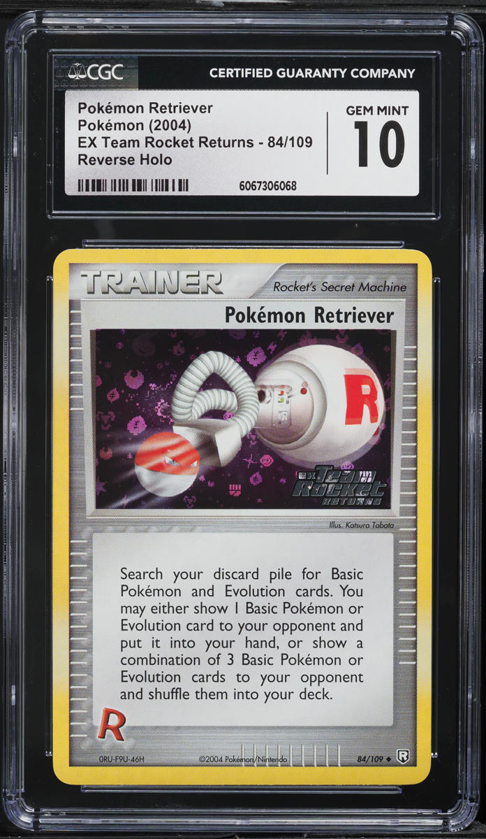 2004 Pokemon EX Team Rocket Returns Reverse Holo Pokemon Retriever #84 CGC 10 GEM MINT