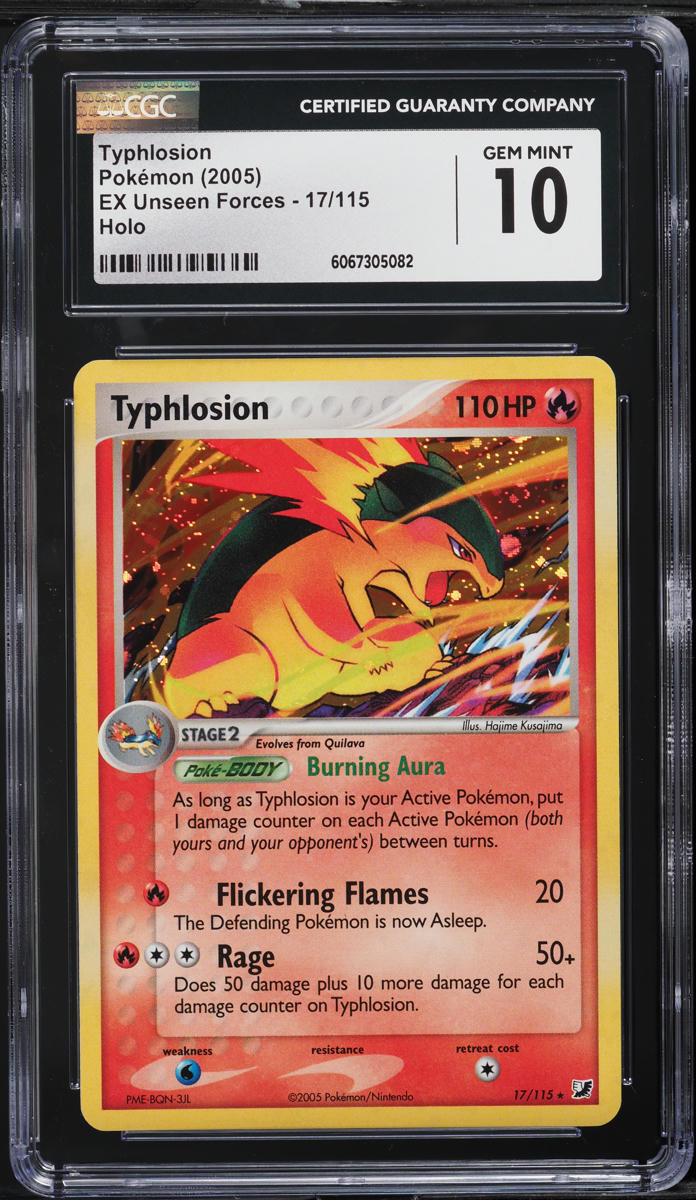 2005 Pokemon EX Unseen Forces Holo Typhlosion #17 CGC 10 GEM MINT