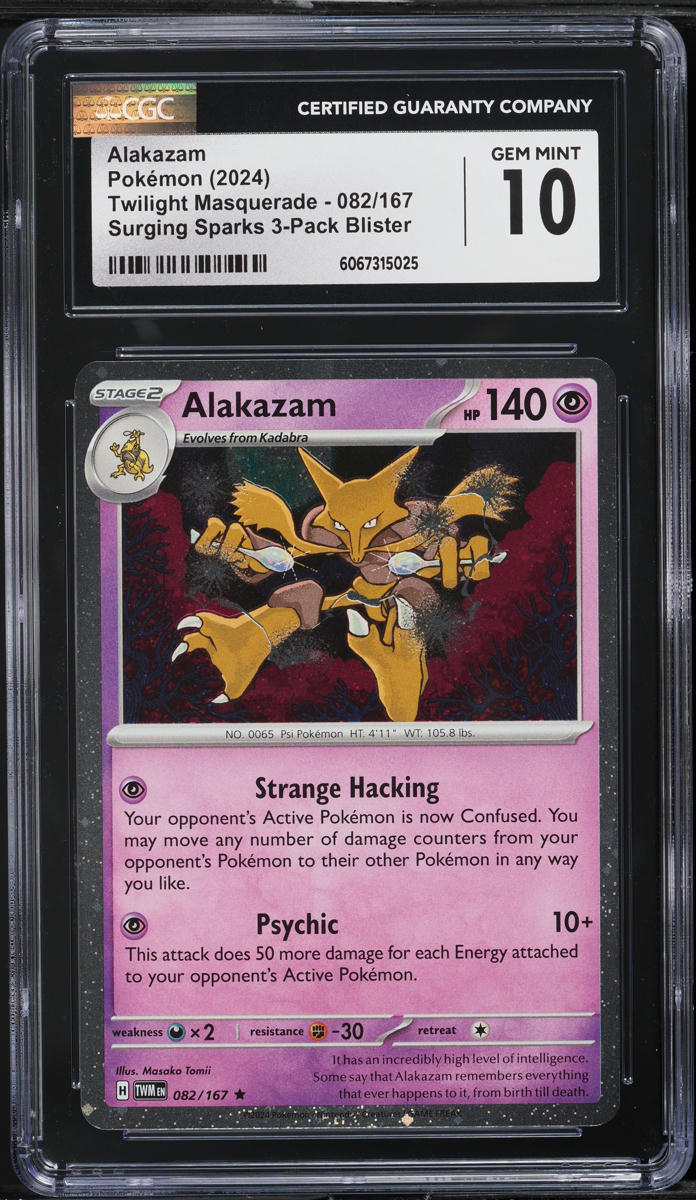 2024 Pokemon SV Promo Twilight Masquerade Surging Sparks Alakazam #82 CGC 10 GEM