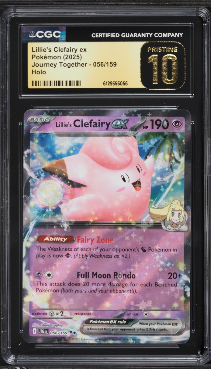 2025 Pokemon Scarlet & Violet Journey Together Holo Lillie's Clefairy ex #56 CGC 10 PRISTINE