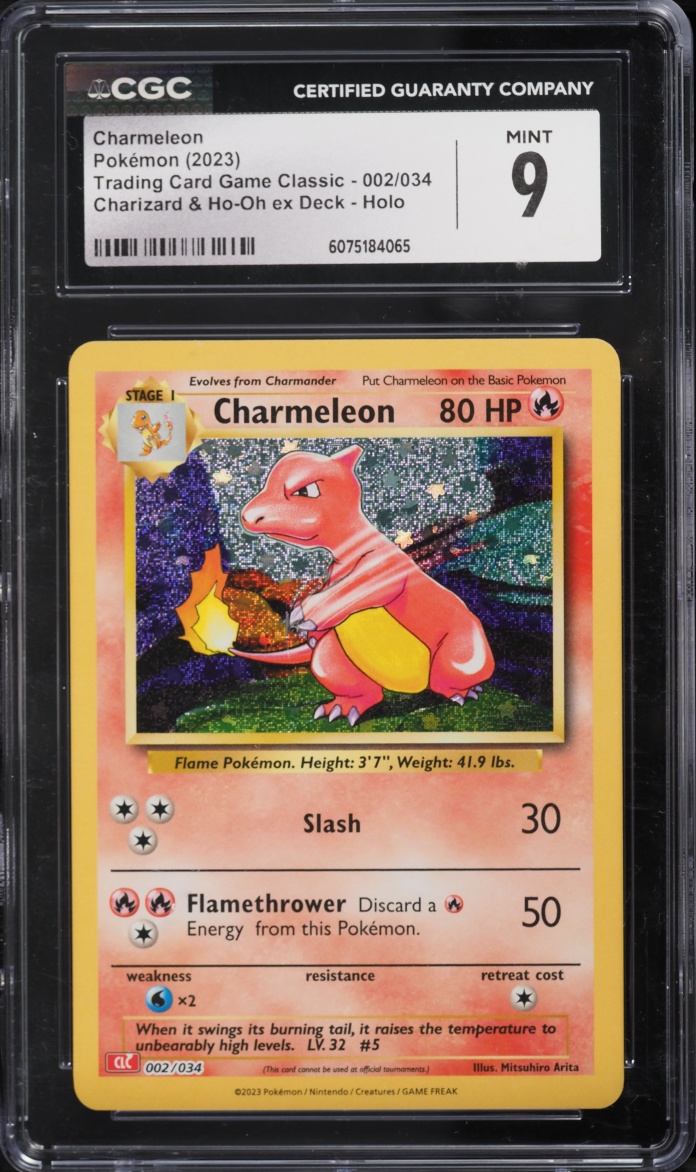 2023 Pokemon TCG Classic Charizard & Ho-Oh Ex Deck Holo Charmeleon #2 CGC 9 MINT
