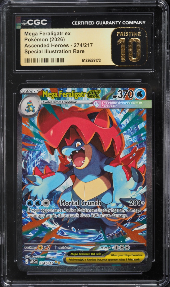 2026 Pokemon Mega Evolution Ascended Heroes SIR Mega Feraligatr Ex #274 CGC 10 PRISTINE