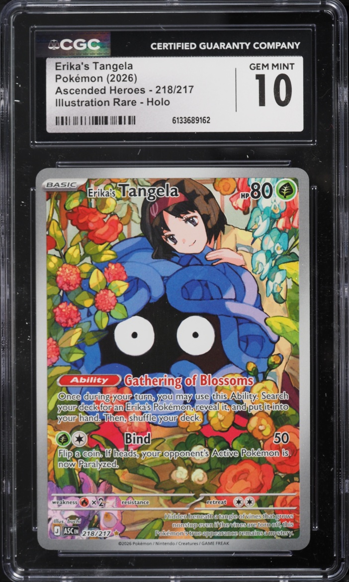 2026 Pokemon Mega Evolution Ascended Heroes IR Erika's Tangela #218 CGC 10 GEM MINT