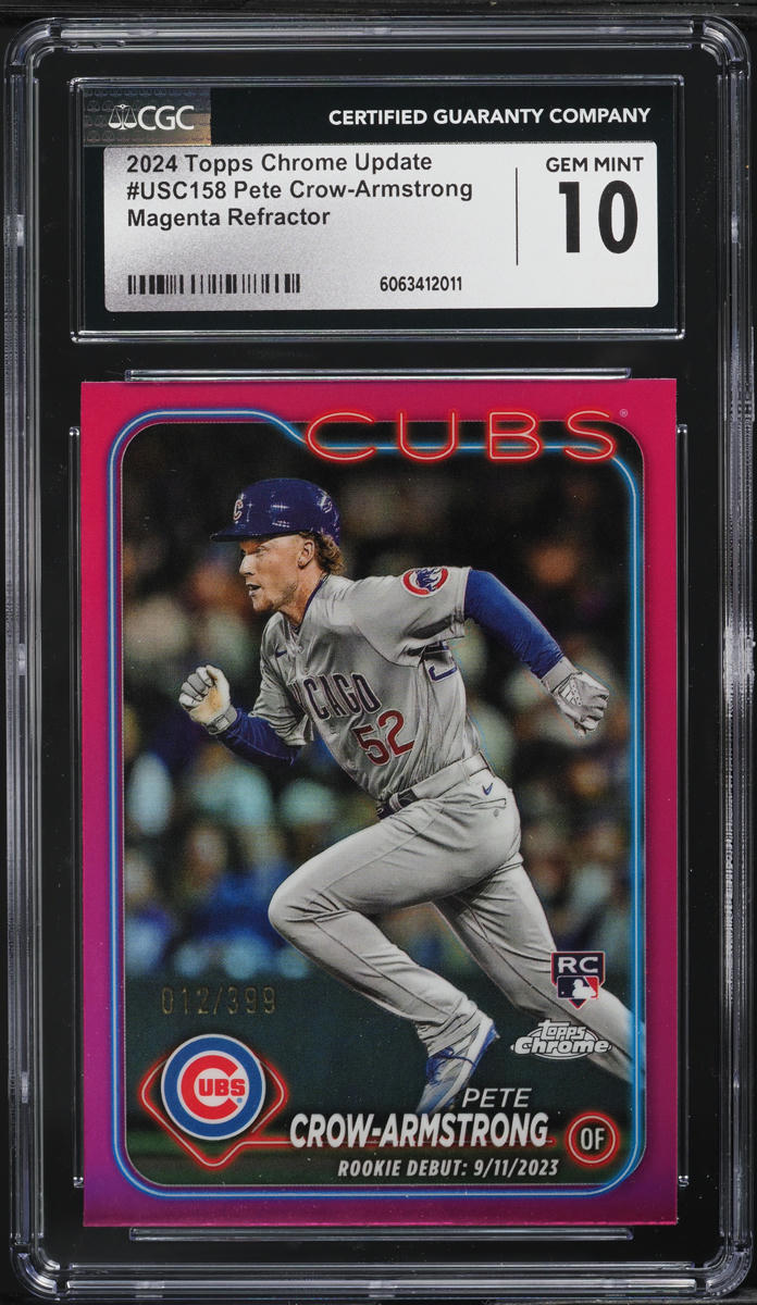 2024 Topps Chrome Update Magenta Ref. Pete Crow-Armstrong ROOKIE /399 CSG 10 GEM