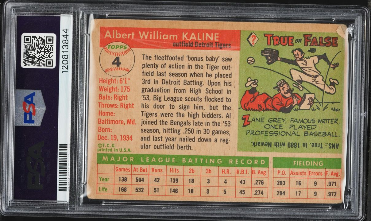 1955 Topps Al Kaline #4 PSA 1.5 FR
