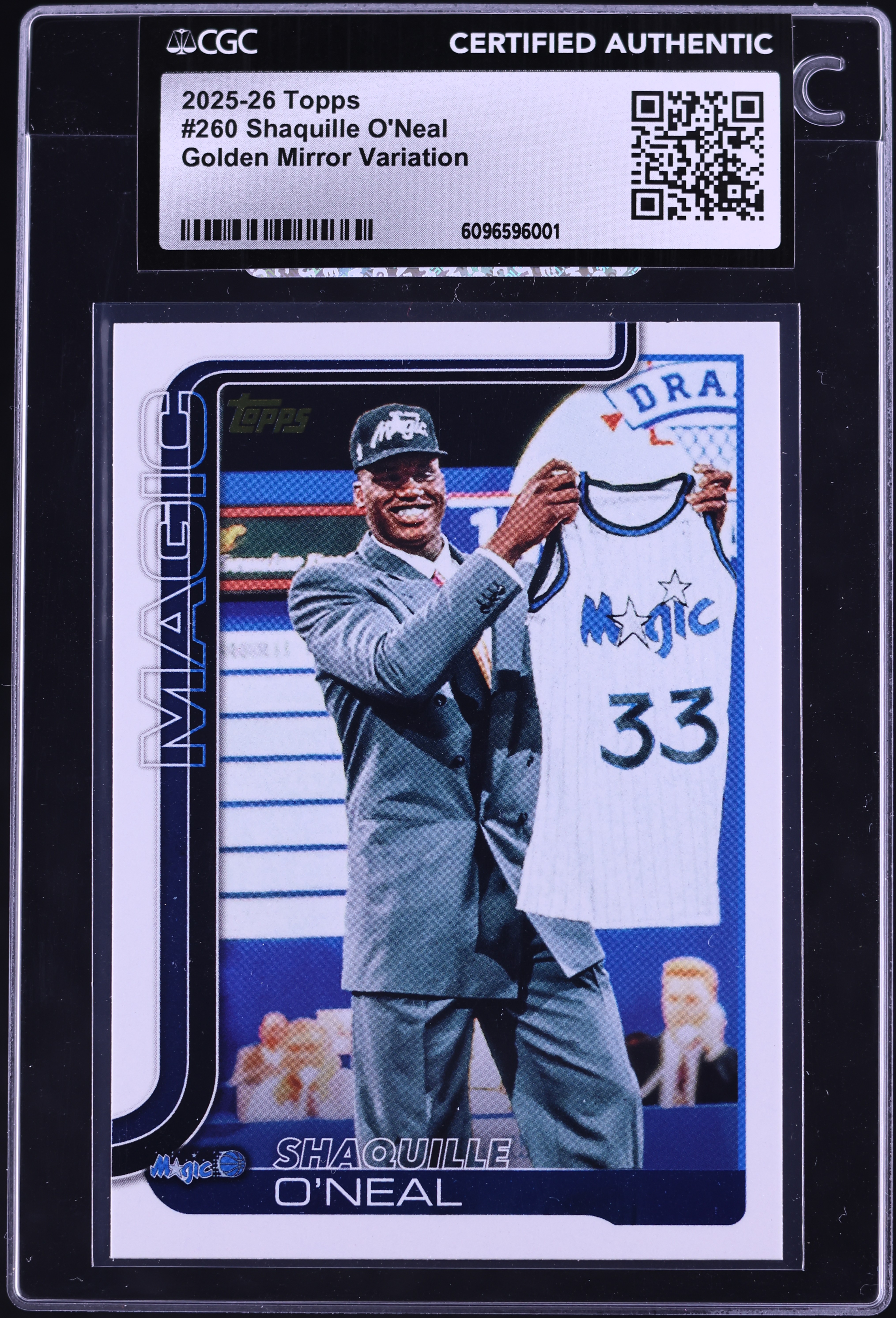 SALE☆激レア☆証明書付colorway☆バスケットボールDB262 Gold 2025 Topps Golden Mirror Variation Shaquille O'Neal #260 CGC AUTH