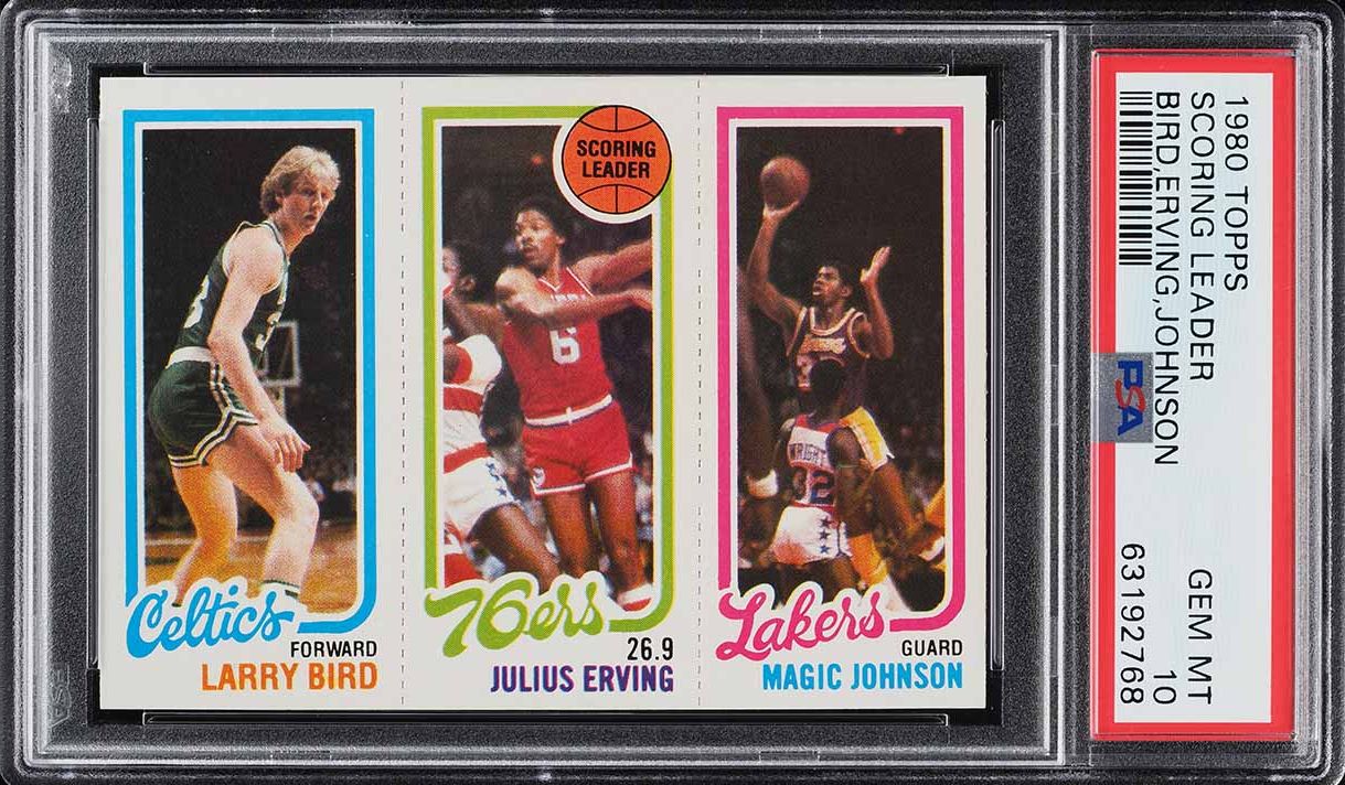 1980 Topps Basketball Larry Bird Julius Erving Magic Johnson ROOKIE PSA 10 GEM MINT