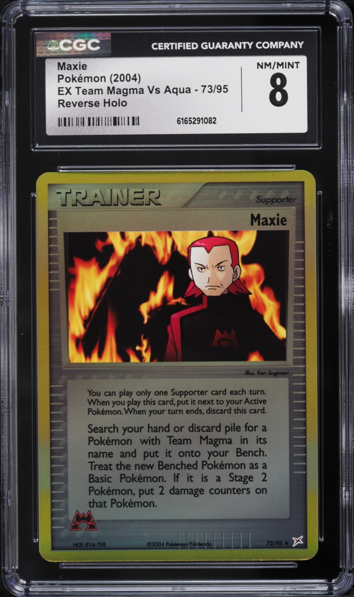 2004 Pokemon EX Team Magma Vs Aqua Reverse Holo Maxie #73 CGC 8 NM-MT