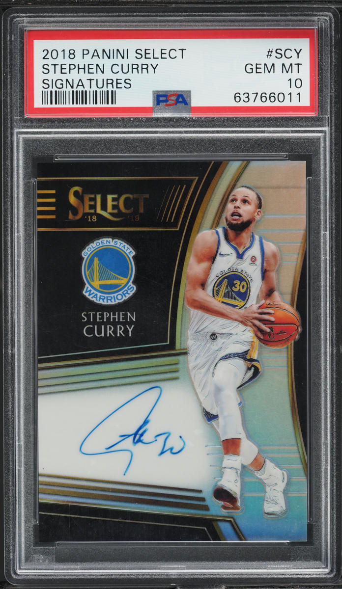 2018 Select Silver Stephen Curry AUTO /49 #SG-SCY PSA 10 GEM MINT