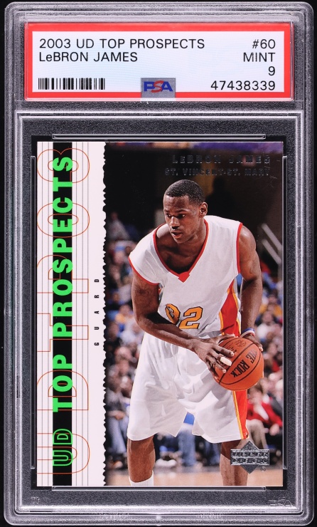 2003 Upper Deck Top Prospects LeBron James ROOKIE #60 PSA 9 MINT