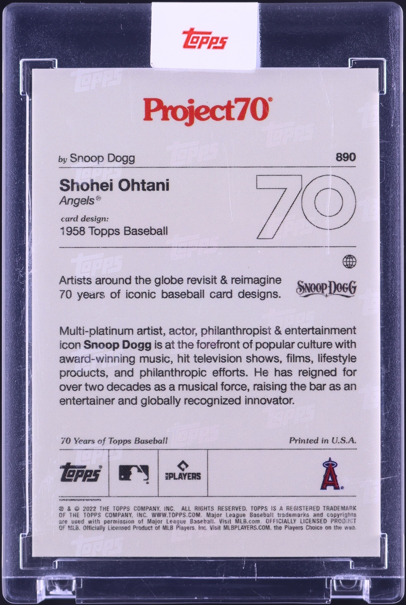 2022 Topps Project 70 By Snoop Dogg Shohei Ohtani #890