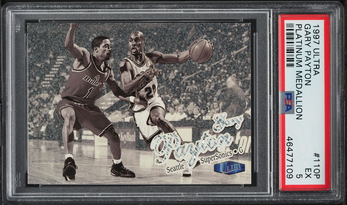 1997 Ultra Platinum Medallion Gary Payton /100 #110P PSA 5 EX