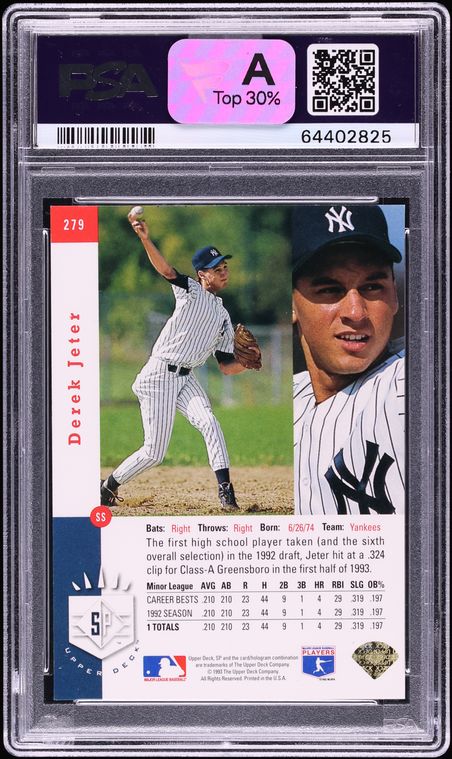 1993 SP Foil Derek Jeter ROOKIE #279 PSA 9 MINT