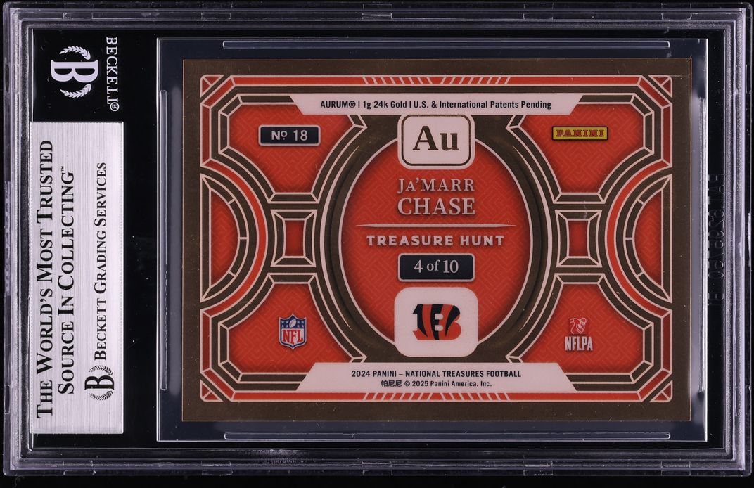 2024 National Treasures Treasure Hunt Gold Ja'Marr Chase /10 #18 BGS 8.5 NM-MT+