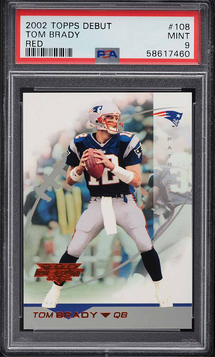 2002 Topps Debut Red Tom Brady /199 #108 PSA 9 MINT