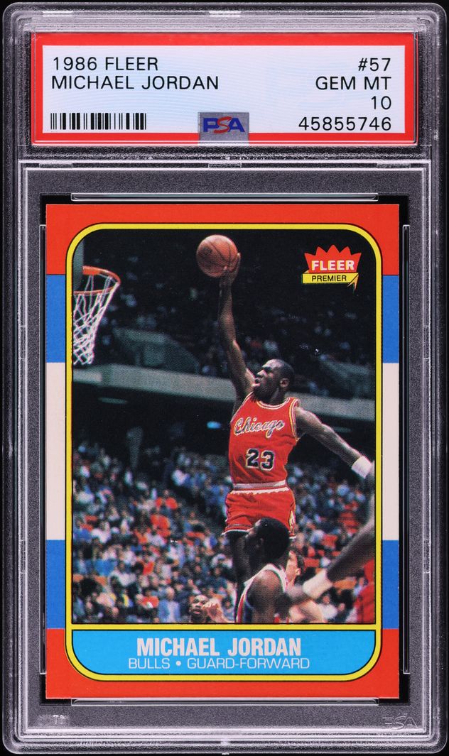 1986 Fleer Basketball Michael Jordan ROOKIE #57 PSA 10 GEM MINT