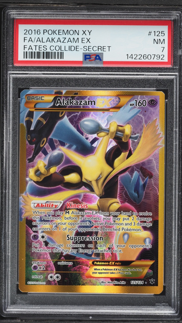 2016 Pokemon XY Fates Collide SEC Alakazam EX #125 PSA 7 NRMT