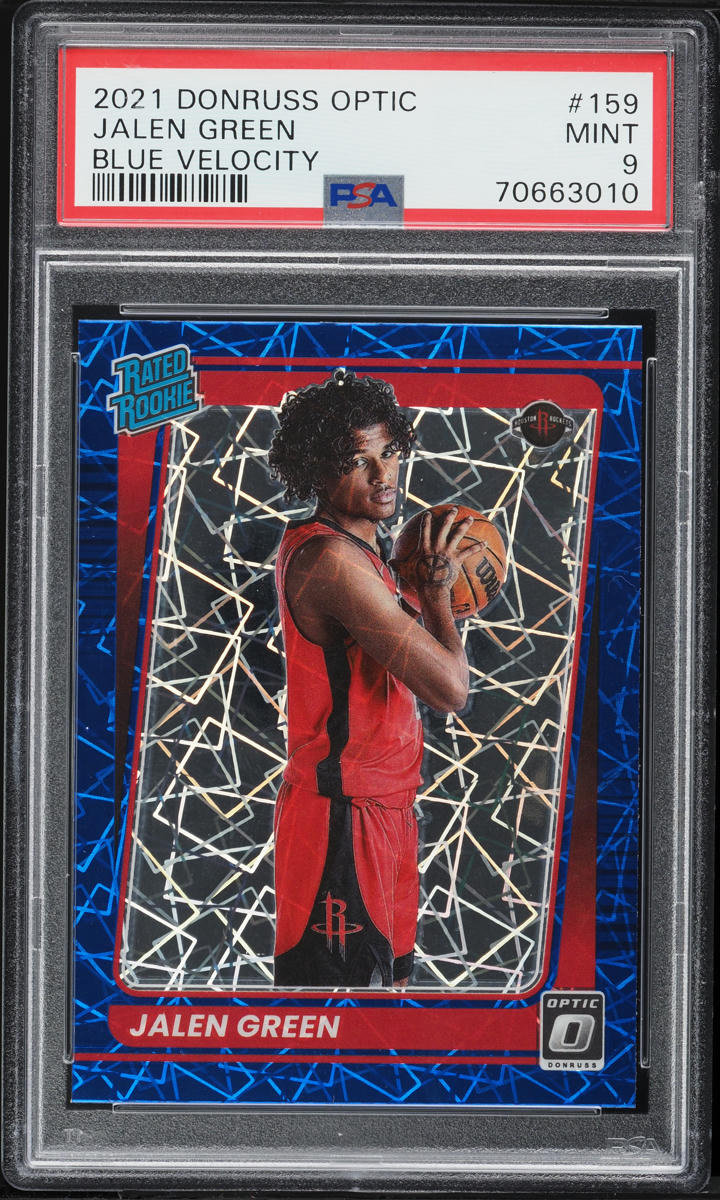 2021 Donruss Optic Blue Velocity Jalen Green ROOKIE #159 PSA 9 MINT