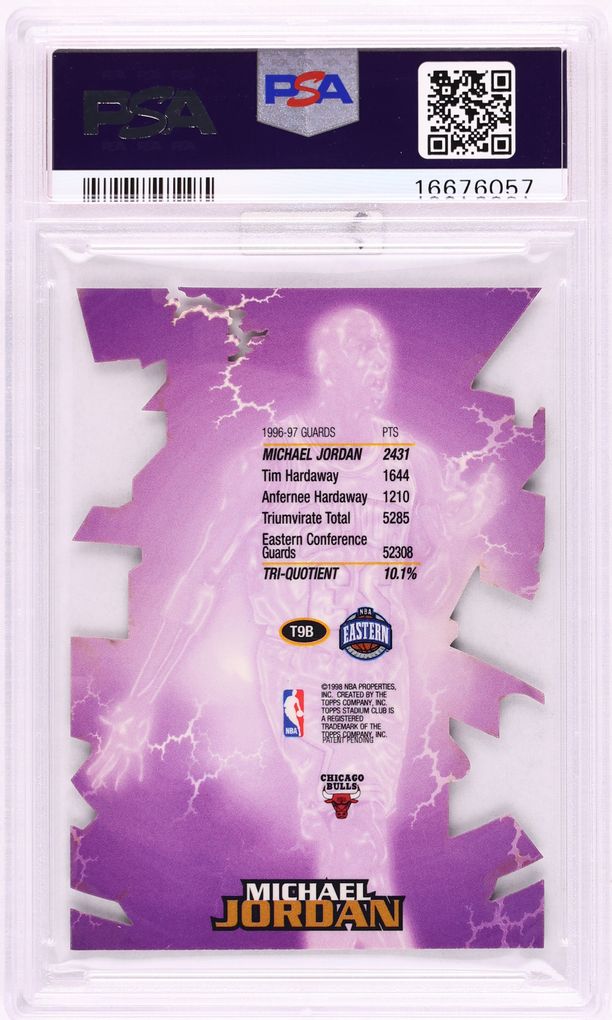 1997 Stadium Club Triumvirate Luminous Michael Jordan #T9B MBA PSA 10 GEM MINT