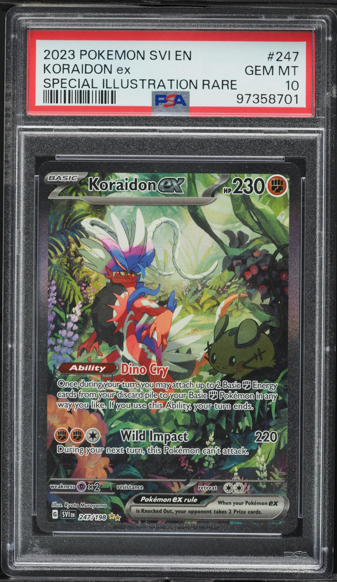 ポケモンカードゲーム 2023 Koraidon ex PSA 10 #103 Koraidon ex SAR 103/078 SV1S Scarlet ex - Pokemon Card