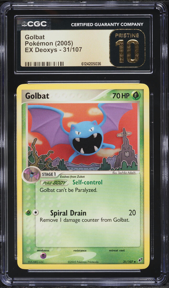 2005 Pokemon EX Deoxys Golbat #31 CGC 10 PRISTINE