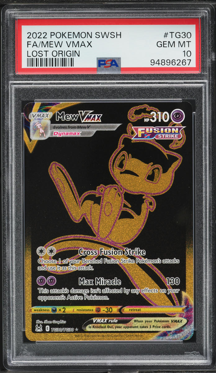 2022 Pokemon Sword & Shield Lost Origin Full Art Mew VMAX #TG30 PSA 10 GEM MINT