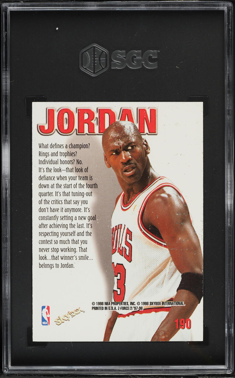 1997 Skybox Z-Force Zupermen Michael Jordan #190 SGC 6 EXMT