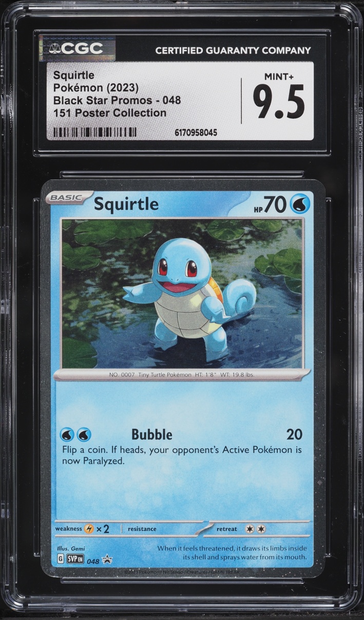 2023 Pokemon Scarlet & Violet Promo 151 Poster Collection Squirtle #48 CGC 9.5 MINT+