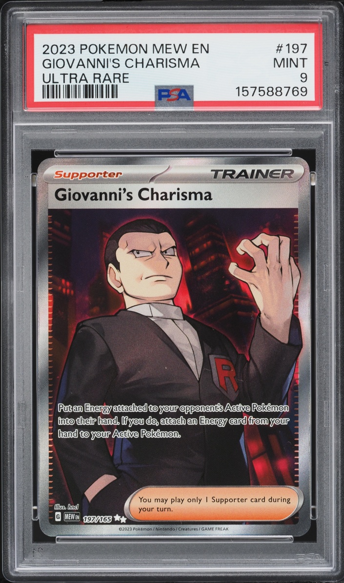 2023 Pokemon Scarlet & Violet 151 Full Art Giovanni's Charisma #197 PSA 9 MINT