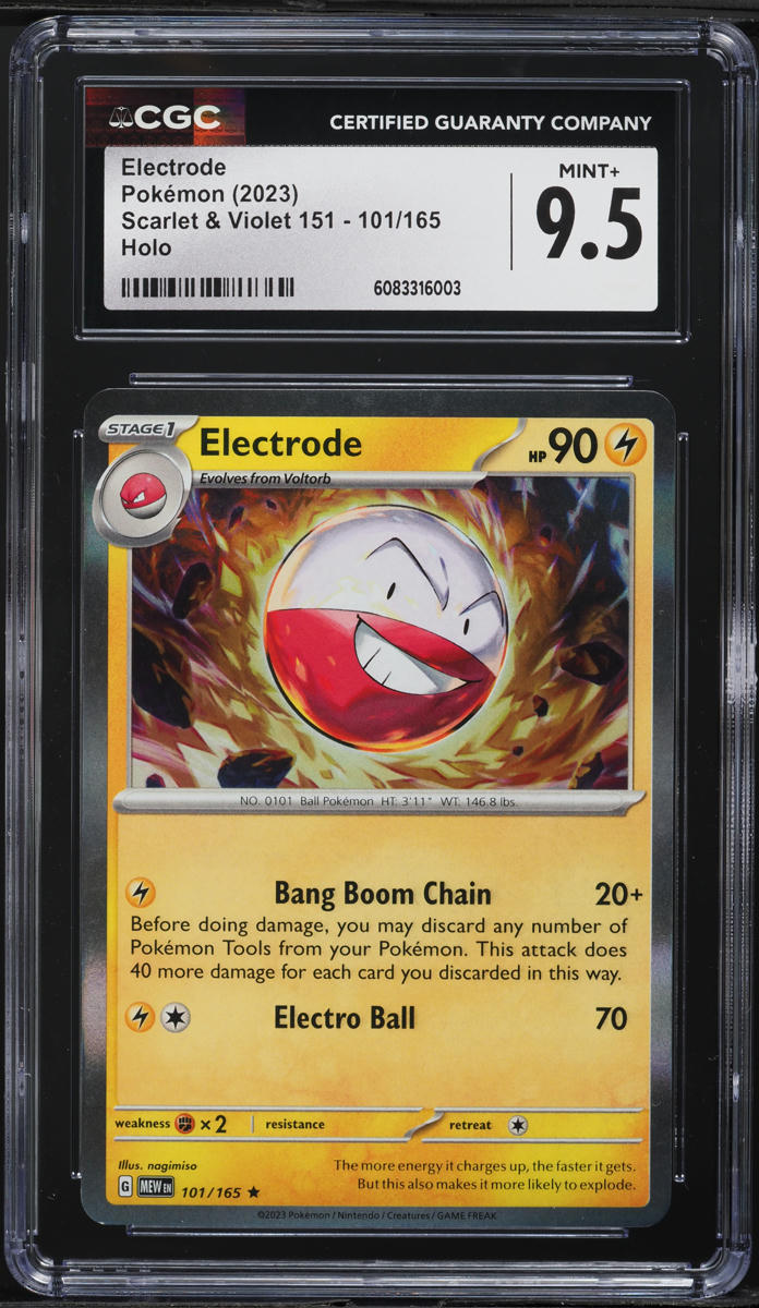 2023 Pokemon Scarlet & Violet 151 Holo Electrode #101 CGC 9.5 MINT+