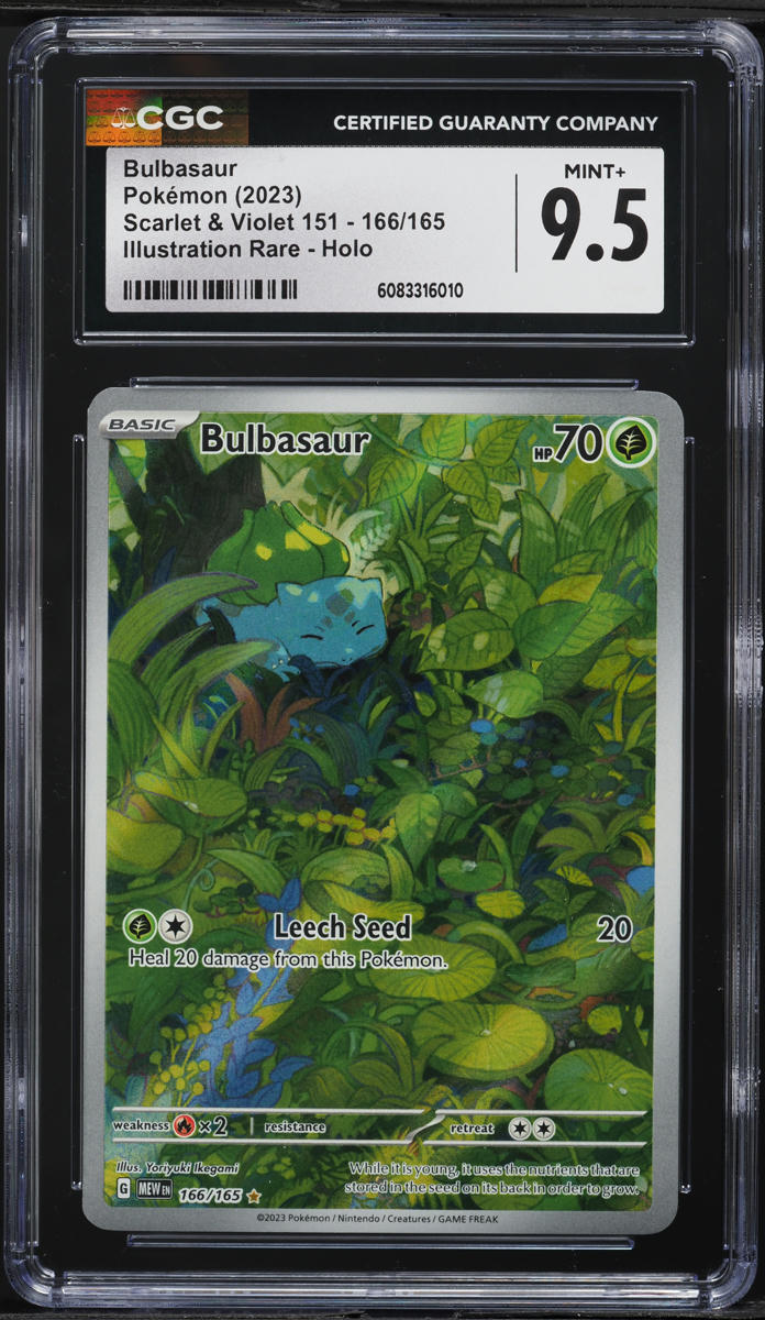 2023 Pokemon Scarlet & Violet 151 IR Bulbasaur #166 CGC 9.5 MINT+