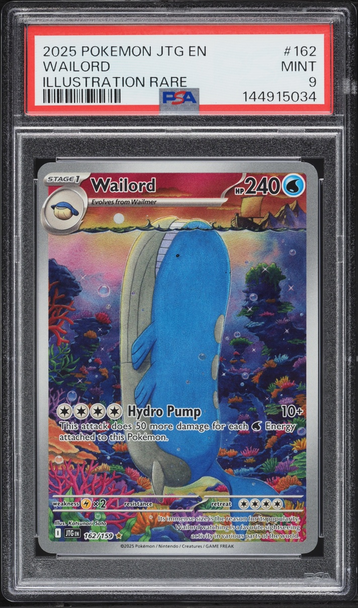 2025 Pokemon Scarlet & Violet Journey Together IR Wailord #162 PSA 9 MINT
