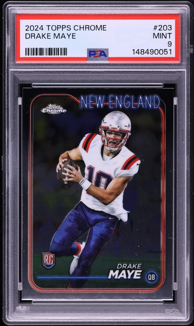2024 Topps Chrome Drake Maye ROOKIE #203 PSA 9 MINT