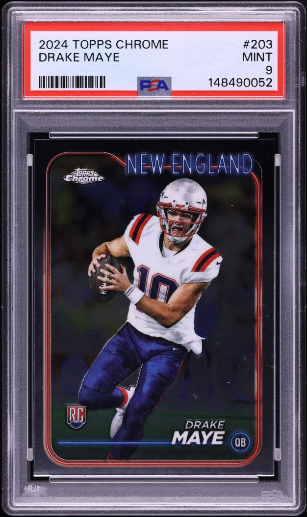 2024 Topps Chrome Drake Maye ROOKIE #203 PSA 9 MINT