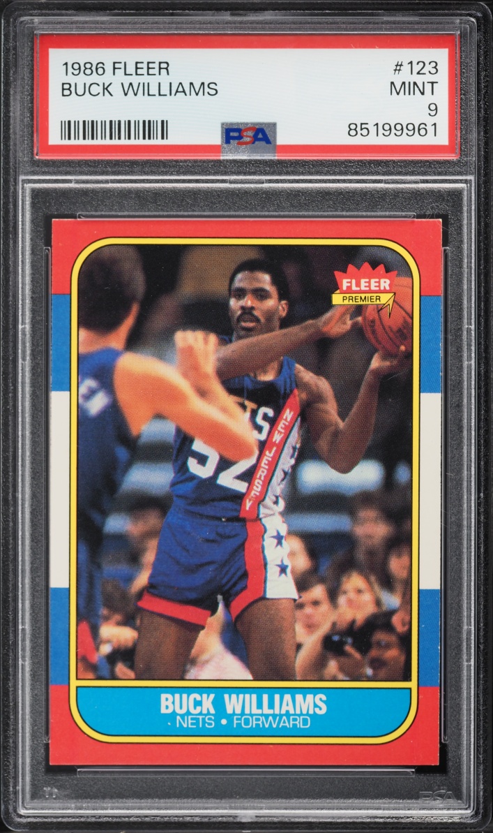 1986 Fleer Basketball Buck Williams #123 PSA 9 MINT