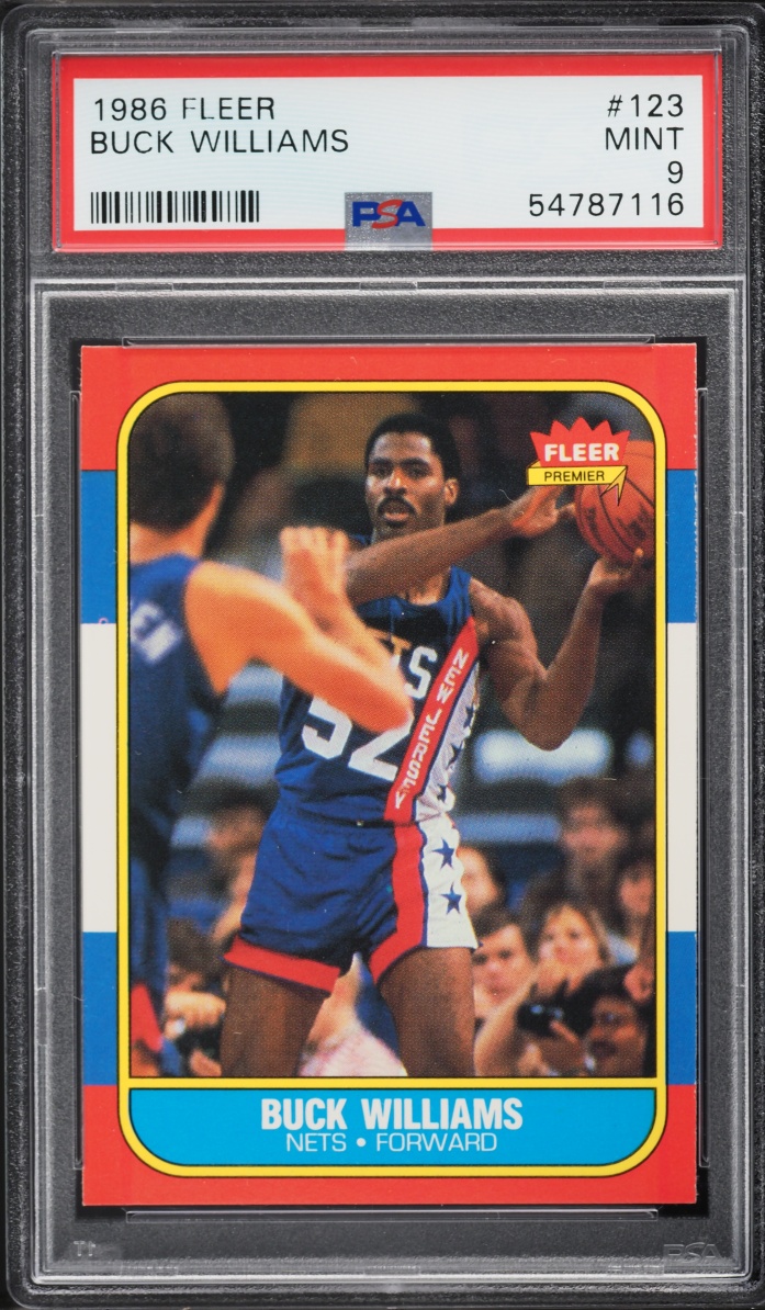 1986 Fleer Basketball Buck Williams #123 PSA 9 MINT