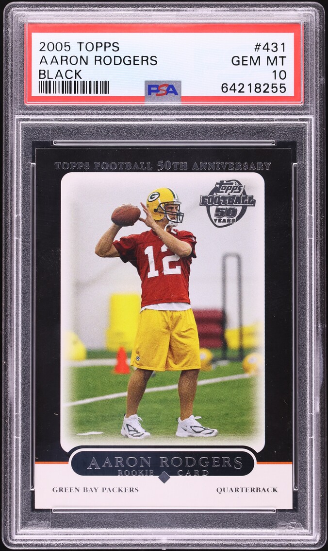 2005 Topps Black Aaron Rodgers ROOKIE #431 PSA 10 GEM MINT