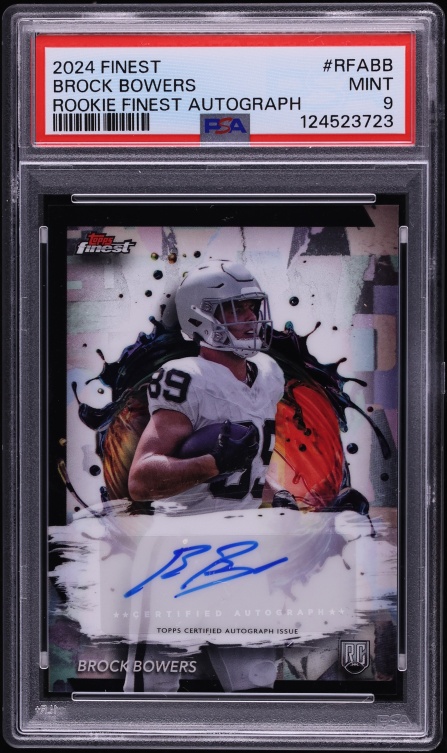 2024 Finest Football Brock Bowers ROOKIE AUTO #RFA-BB PSA 9 MINT