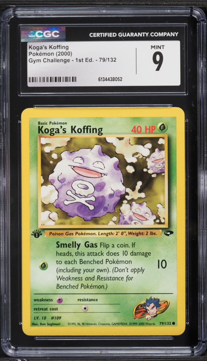 2000 Pokemon Gym Challenge 1st Edition Koga's Koffing #79 CGC 9 MINT