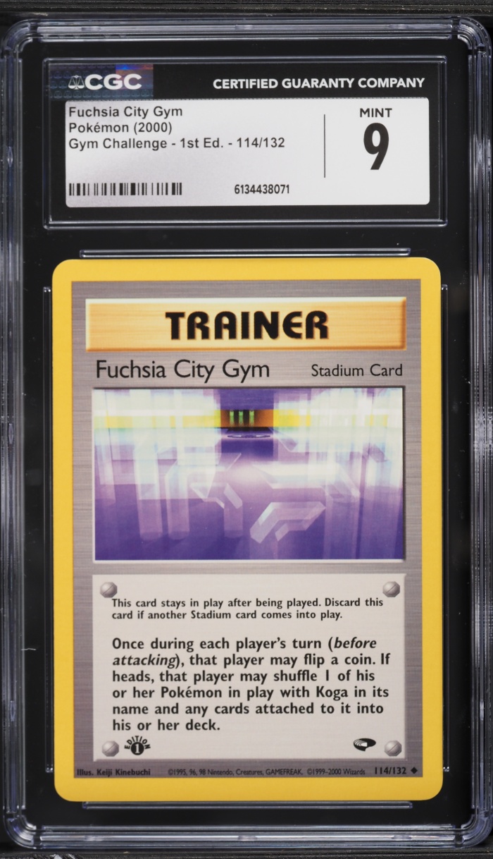 2000 Pokemon Gym Challenge 1st Edition Fuchsia City Gym #114 CGC 9 MINT