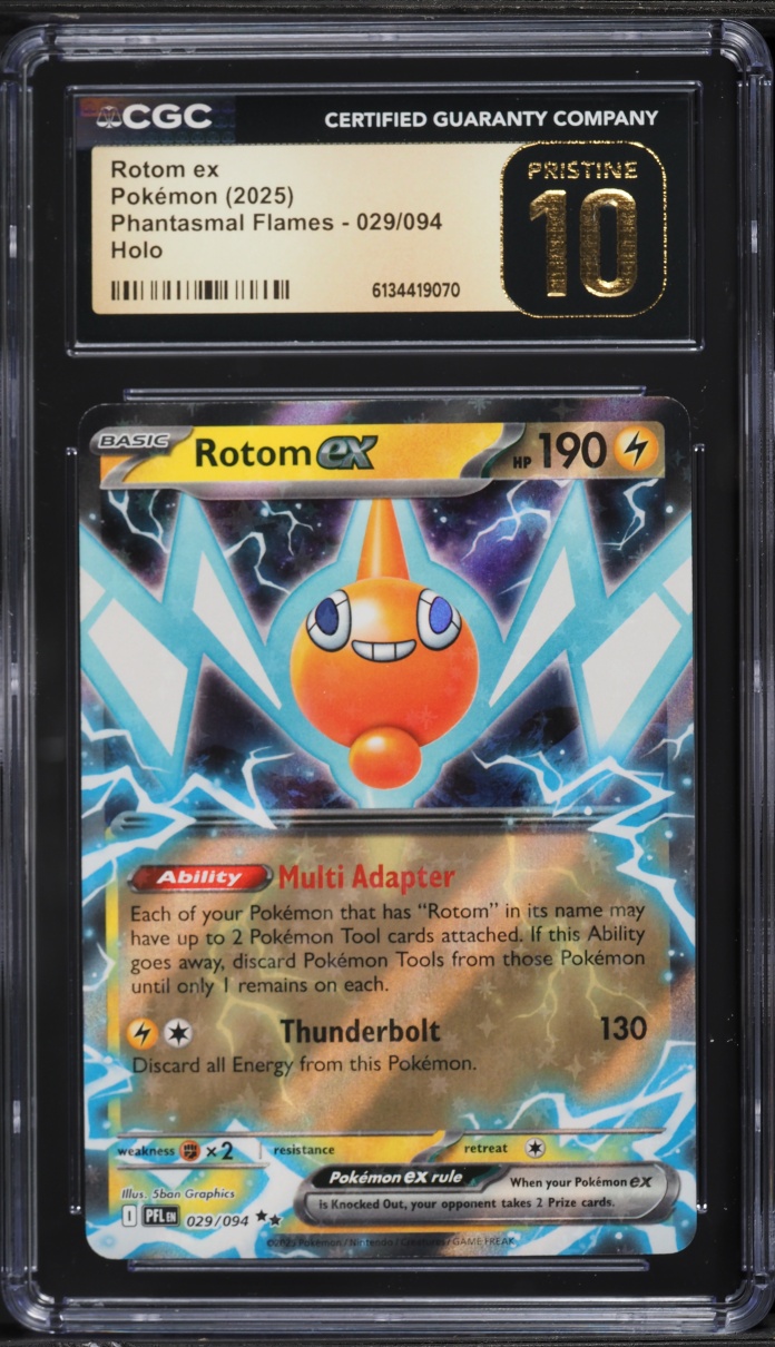 2025 Pokemon Mega Phantasmal Flames Holo Rotom EX #29 CGC 10 PRISTINE